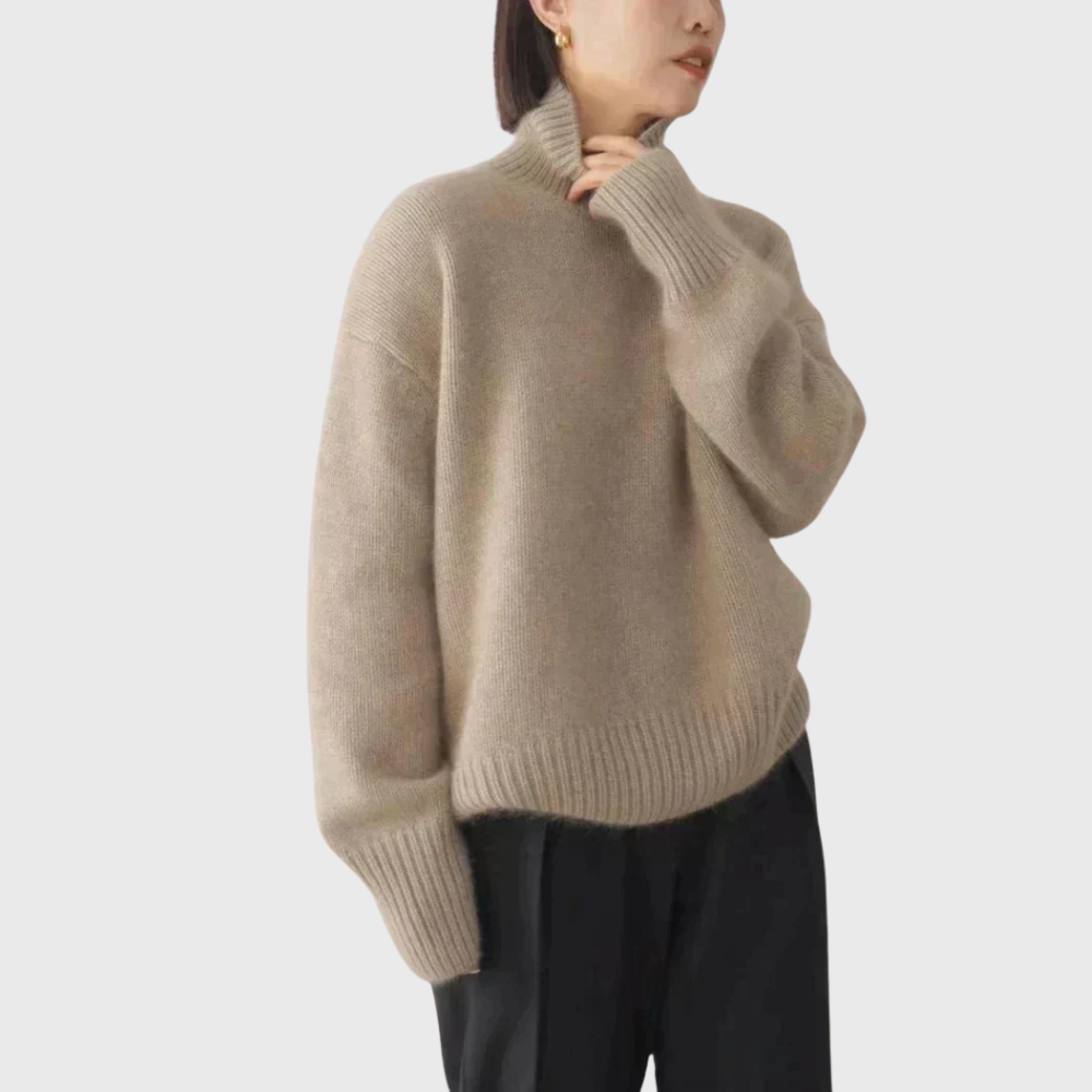 Halle | Women's Soft Knit Turtleneck Sweater