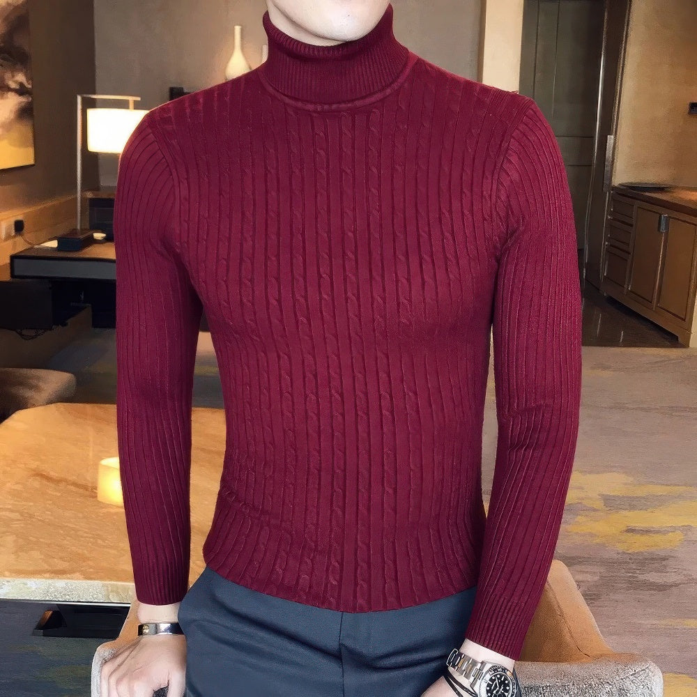 Horace | Men's Twist Knit Turtleneck Sweater