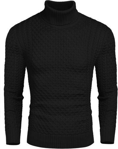 Hugh | Strukturierter Herren-Rollkragenpullover aus Strick