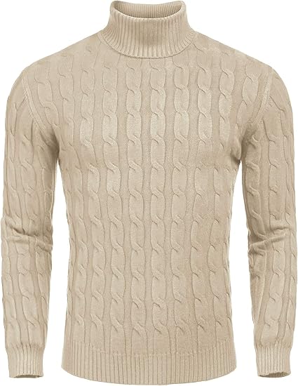 Hugh | Men's Textured Knit Turtleneck Sweater
