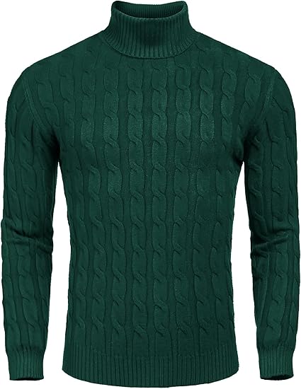 Hugh | Men's Textured Knit Turtleneck Sweater