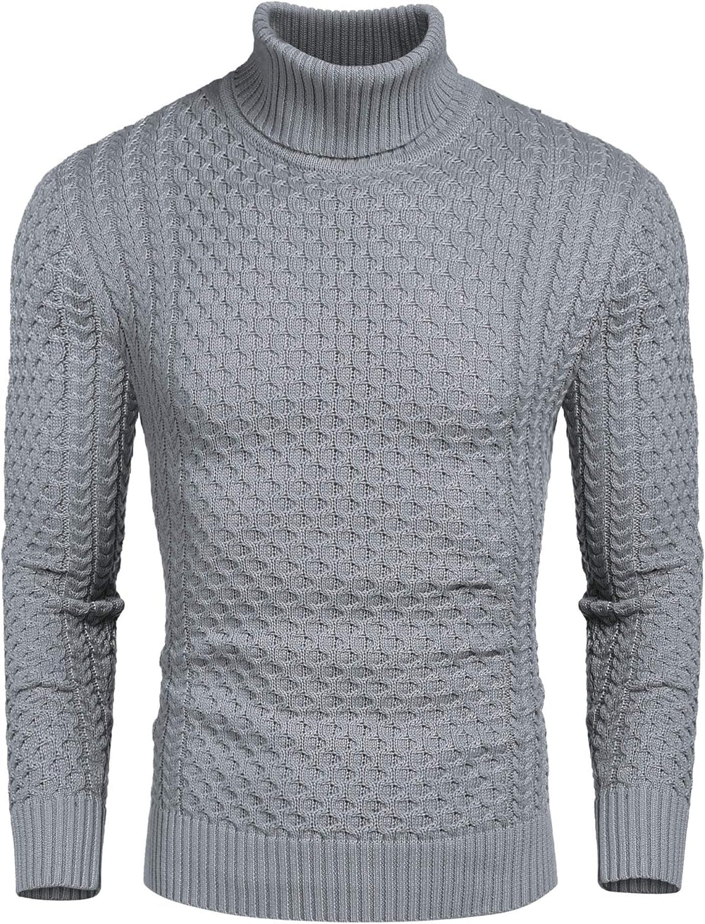 Hugh | Men's Textured Knit Turtleneck Sweater