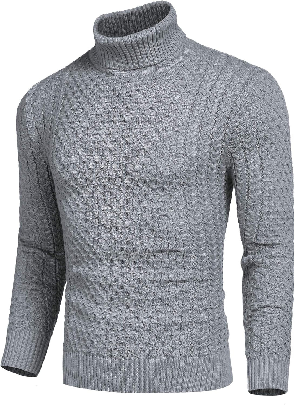 Hugh | Men's Textured Knit Turtleneck Sweater