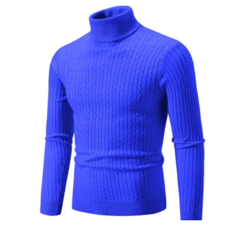 Ingram | Herren Rollkragenpullover mit Zopf-Rippstrick