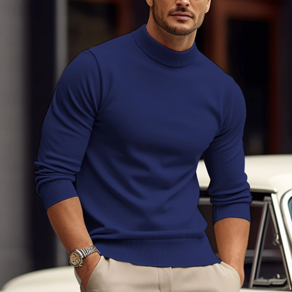 Isidore | Men's Slim Fit Mock Neck Sweater