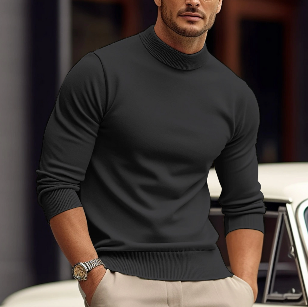 Isidore | Men's Slim Fit Mock Neck Sweater