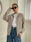 Ivy | Women's Hooded Zip Up Knit Sweater
