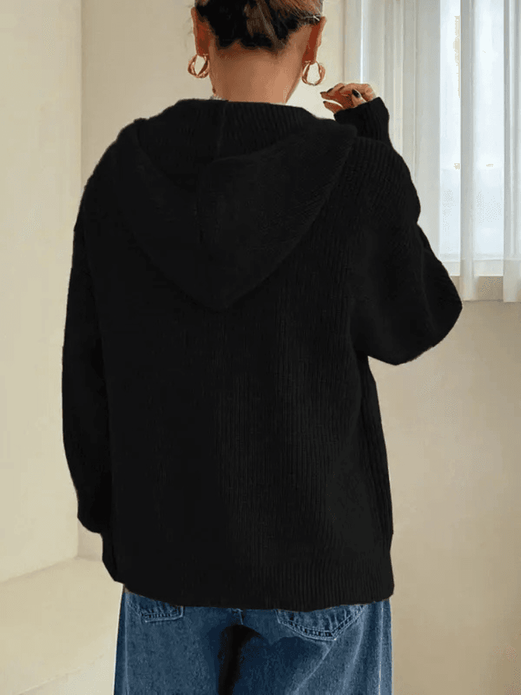 Ivy | Women's Hooded Zip Up Knit Sweater