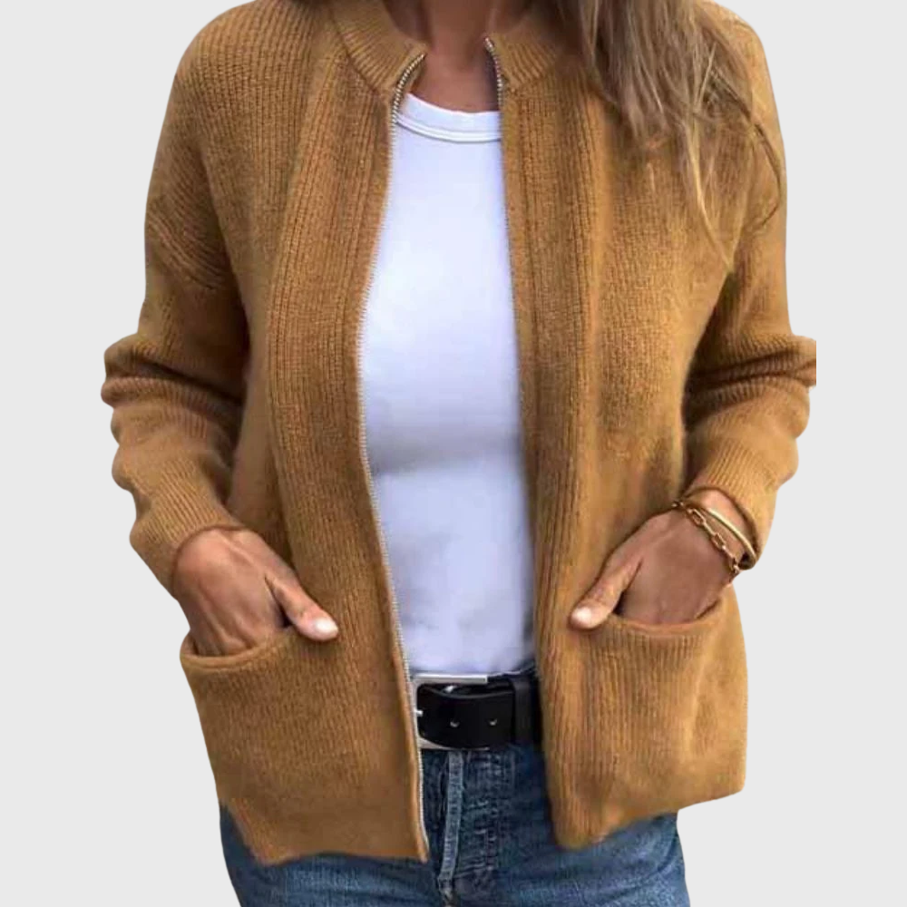 Jessamine | Strickjacke für Damen mit Reißverschluss