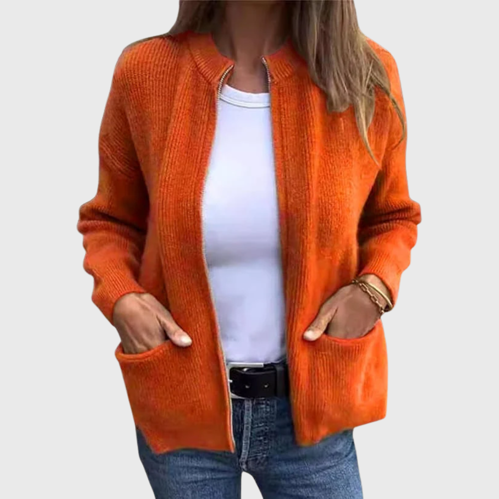 Jessamine | Strickjacke für Damen mit Reißverschluss