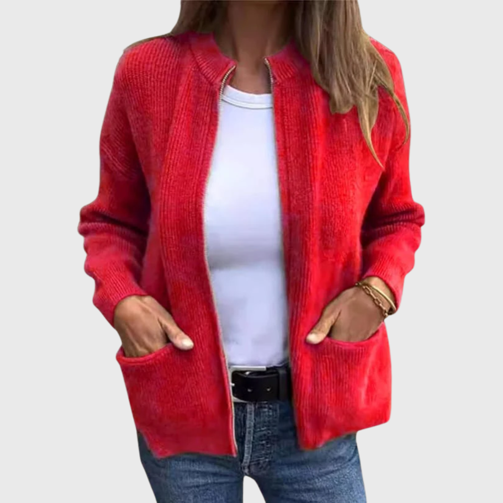 Jessamine | Strickjacke für Damen mit Reißverschluss