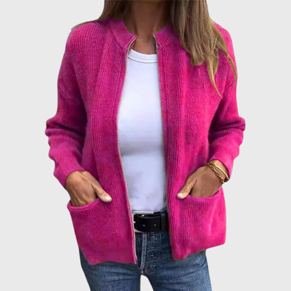 Jessamine | Strickjacke für Damen mit Reißverschluss