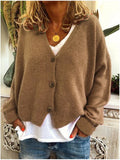 Juliet | Weiche Damen-Strickjacke mit V-Ausschnitt und Knöpfen