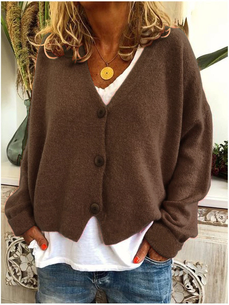 Juliet | Weiche Damen-Strickjacke mit V-Ausschnitt und Knöpfen