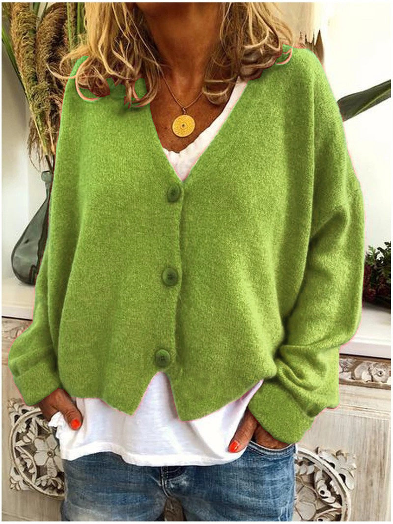 Juliet | Weiche Damen-Strickjacke mit V-Ausschnitt und Knöpfen