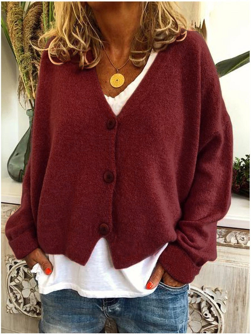 Juliet | Weiche Damen-Strickjacke mit V-Ausschnitt und Knöpfen