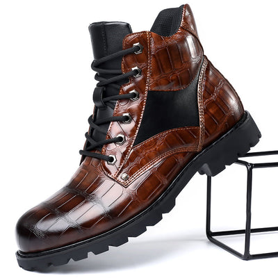 Kenneth | Herren-Schnürstiefel aus geprägtem Leder