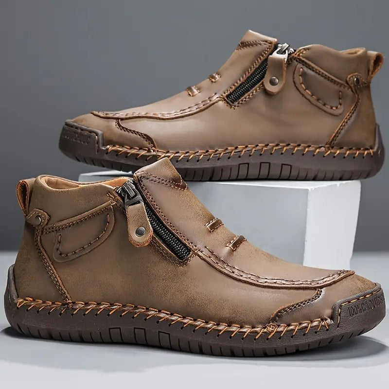 Killian | Men's Side Zip Moc Toe Ankle Boots