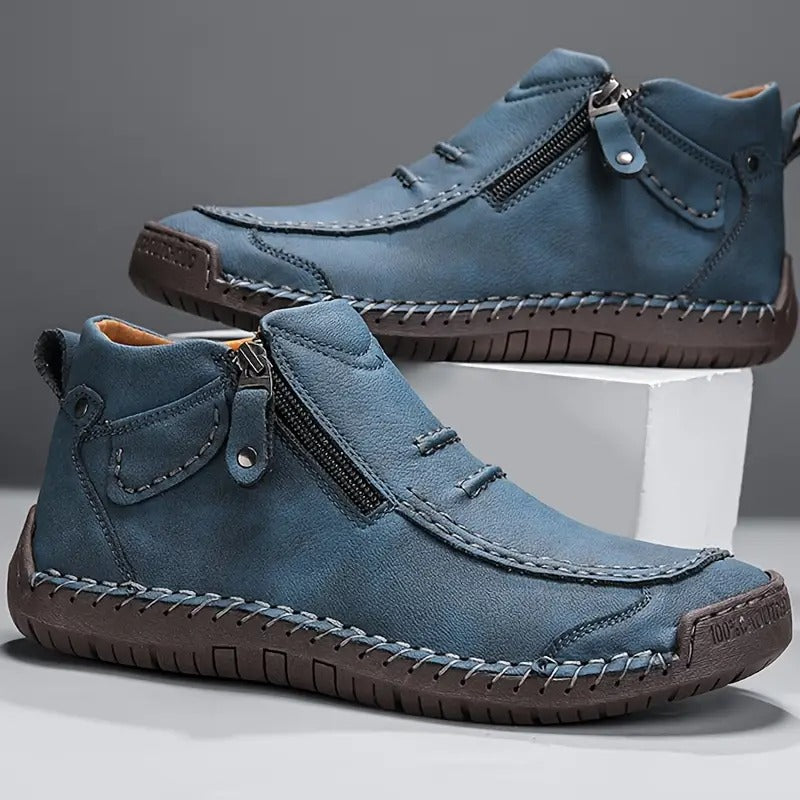 Killian | Men's Side Zip Moc Toe Ankle Boots