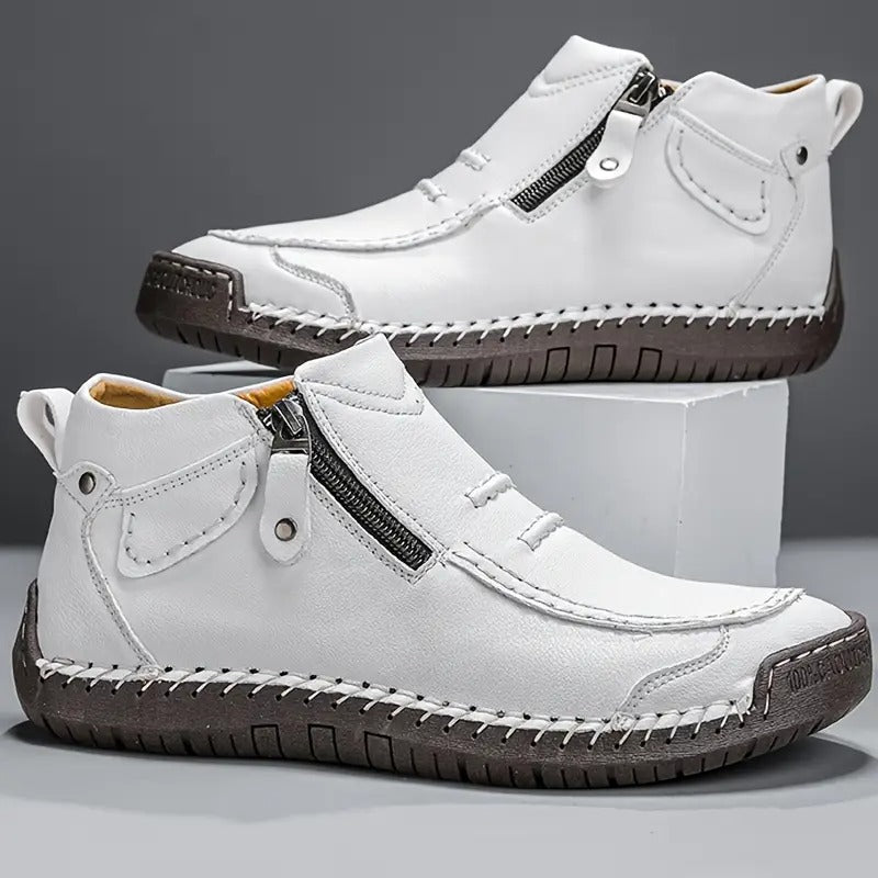 Killian | Men's Side Zip Moc Toe Ankle Boots