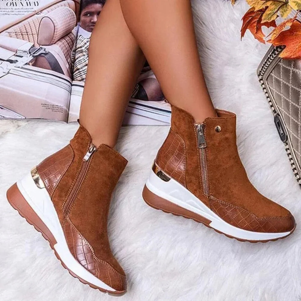 Leonora | Women's Waterproof Wedge Ankle Boots
