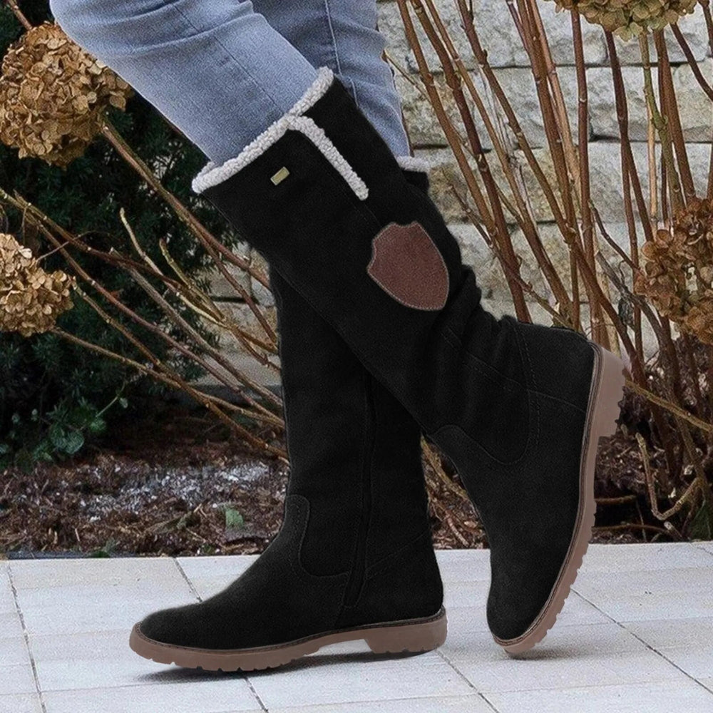 Lila | Women's Faux Suede Sherpa Knee High Boots