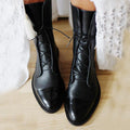 Maren | Damen-Lederstiefeletten mit Schnürung und Zehenkappe