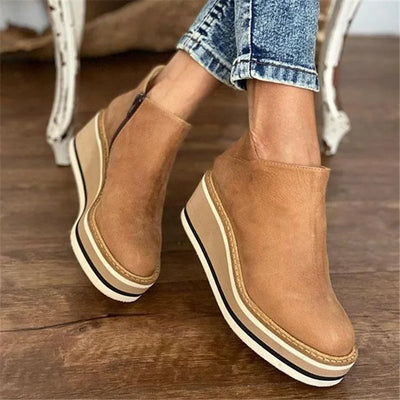 Marguerite | Damen Keilabsatz-Stiefeletten aus Leder