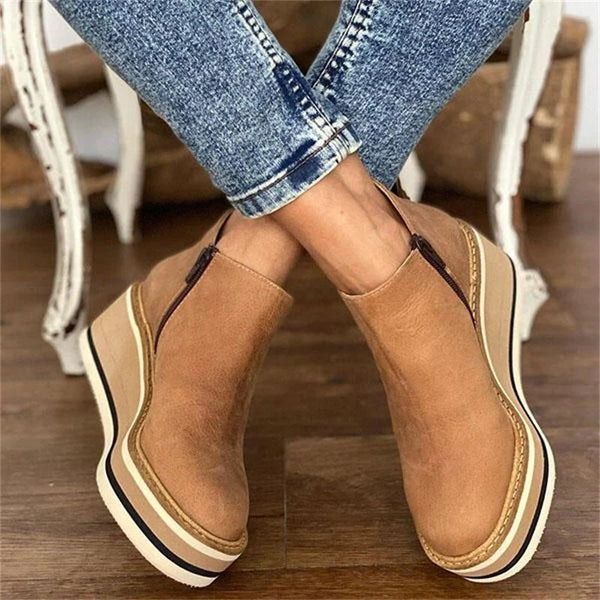 Marguerite | Women's Platform Wedge Ankle Boots