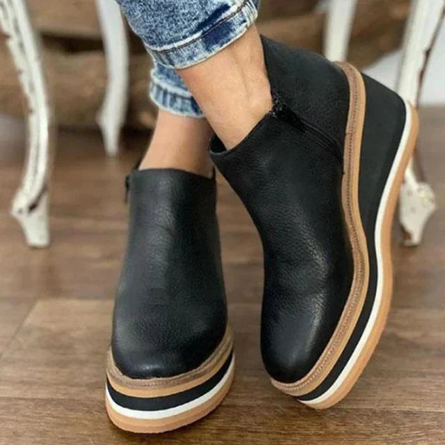 Marguerite | Women's Platform Wedge Ankle Boots