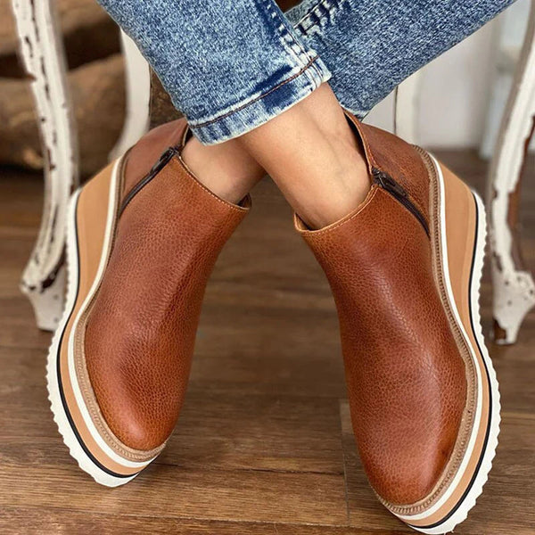 Marguerite | Women's Platform Wedge Ankle Boots