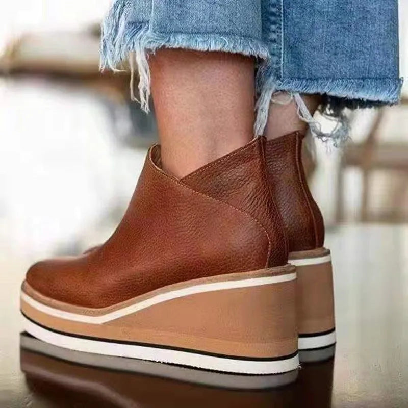 Marguerite | Women's Platform Wedge Ankle Boots