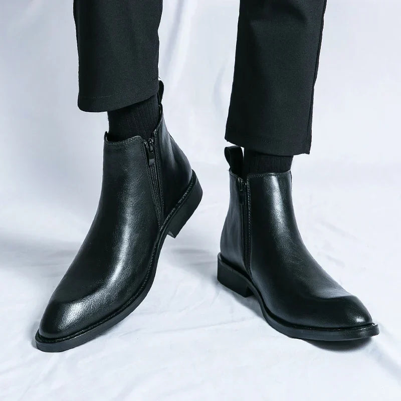 Mathias | Men's Faux Leather Chelsea Boots