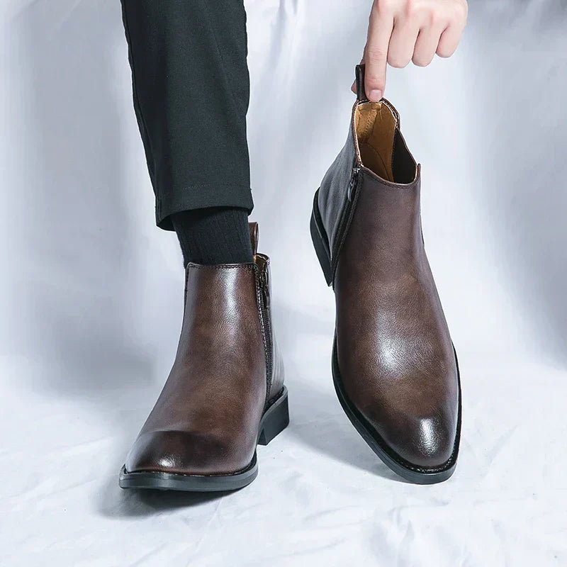 Mathias | Men's Faux Leather Chelsea Boots