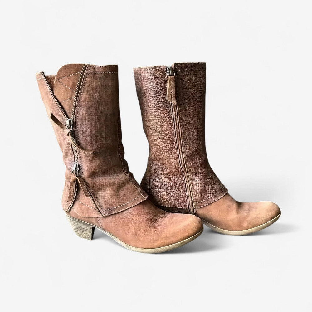 Matilde | Women's Leather Block Heel Boots