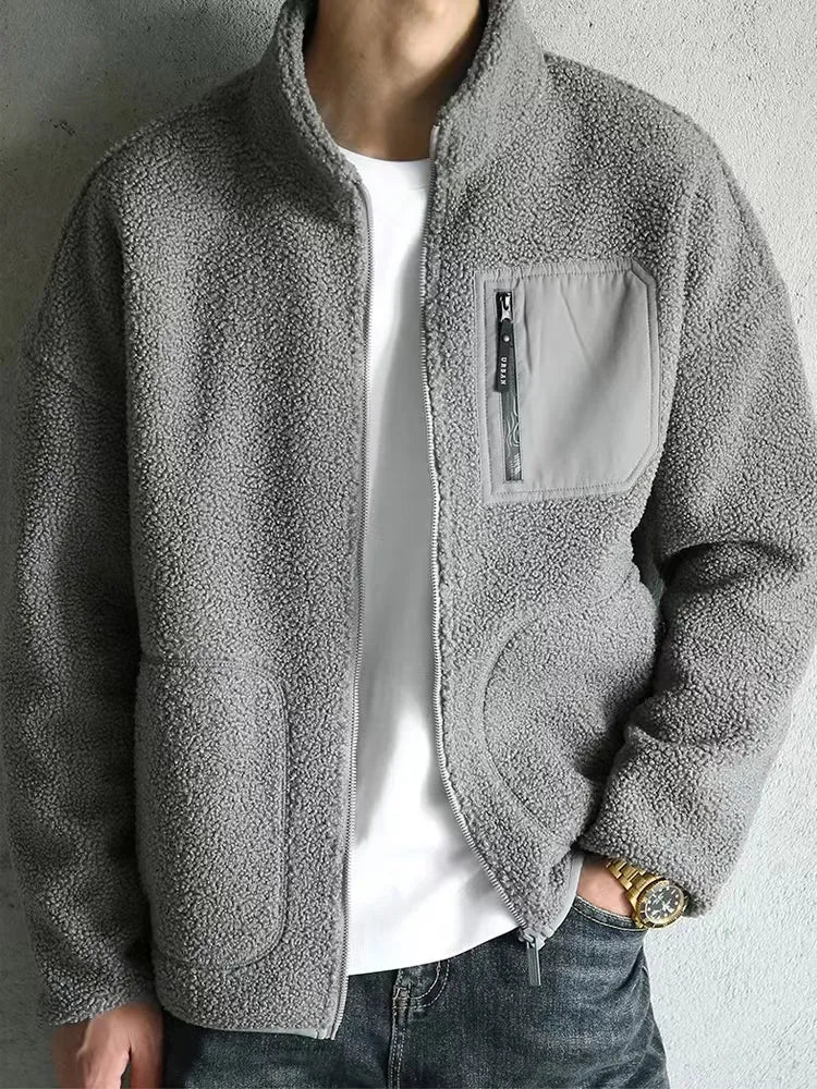 Maxfield | Herren-Sherpa-Fleecejacke mit Reißverschluss