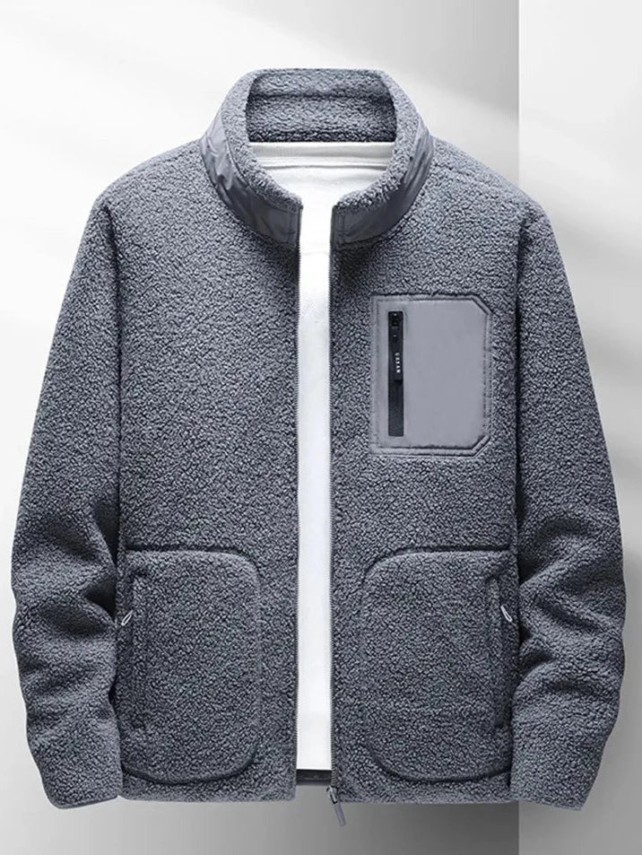 Maxfield | Herren-Sherpa-Fleecejacke mit Reißverschluss