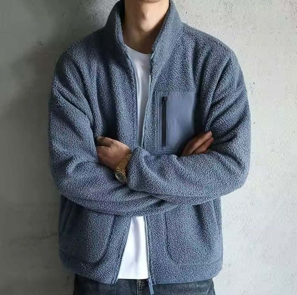 Maxfield | Herren-Sherpa-Fleecejacke mit Reißverschluss