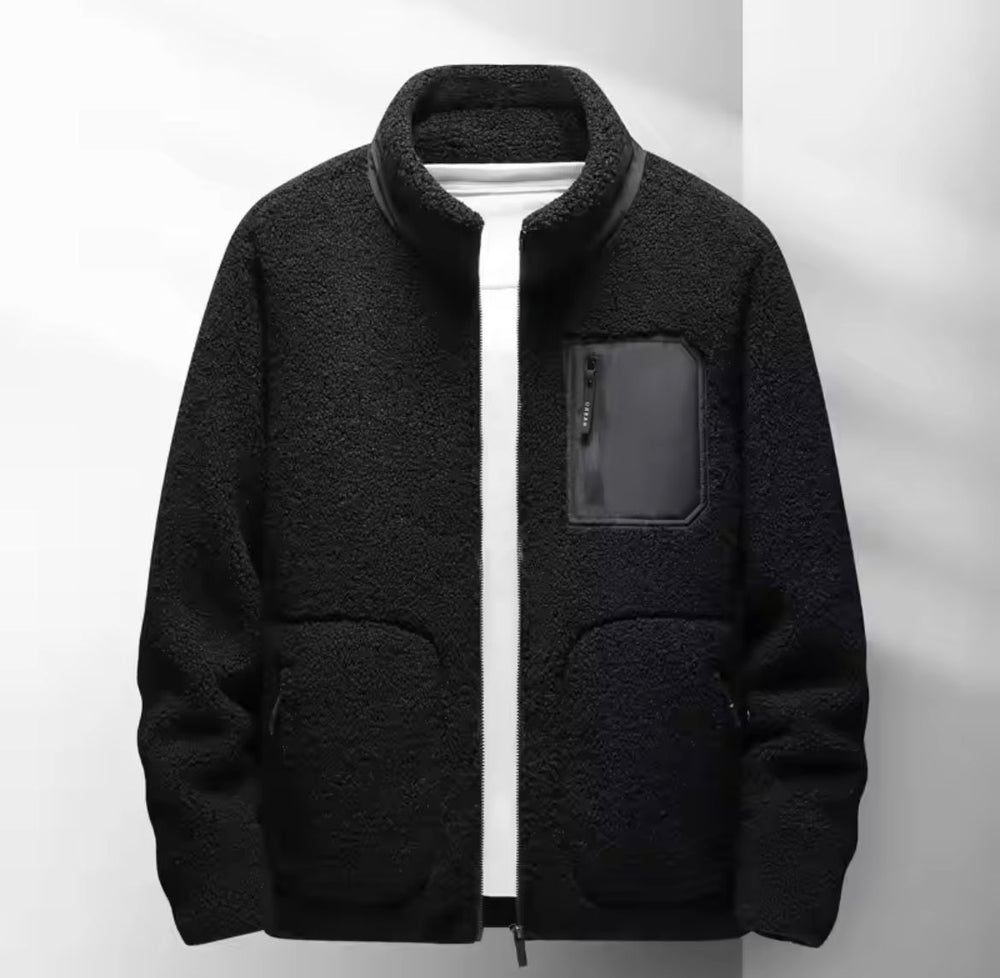 Maxfield | Herren-Sherpa-Fleecejacke mit Reißverschluss