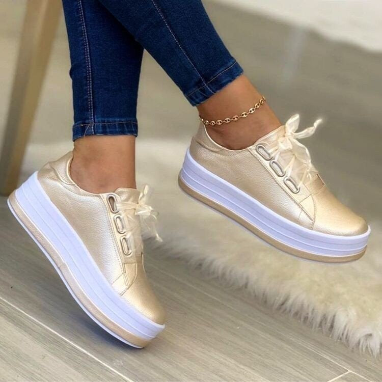 Melisande | Damen-Plateau-Sneaker aus Kunstleder