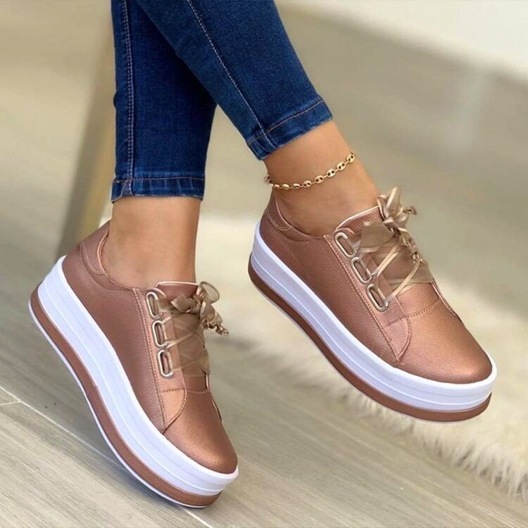 Melisande | Damen-Plateau-Sneaker aus Kunstleder