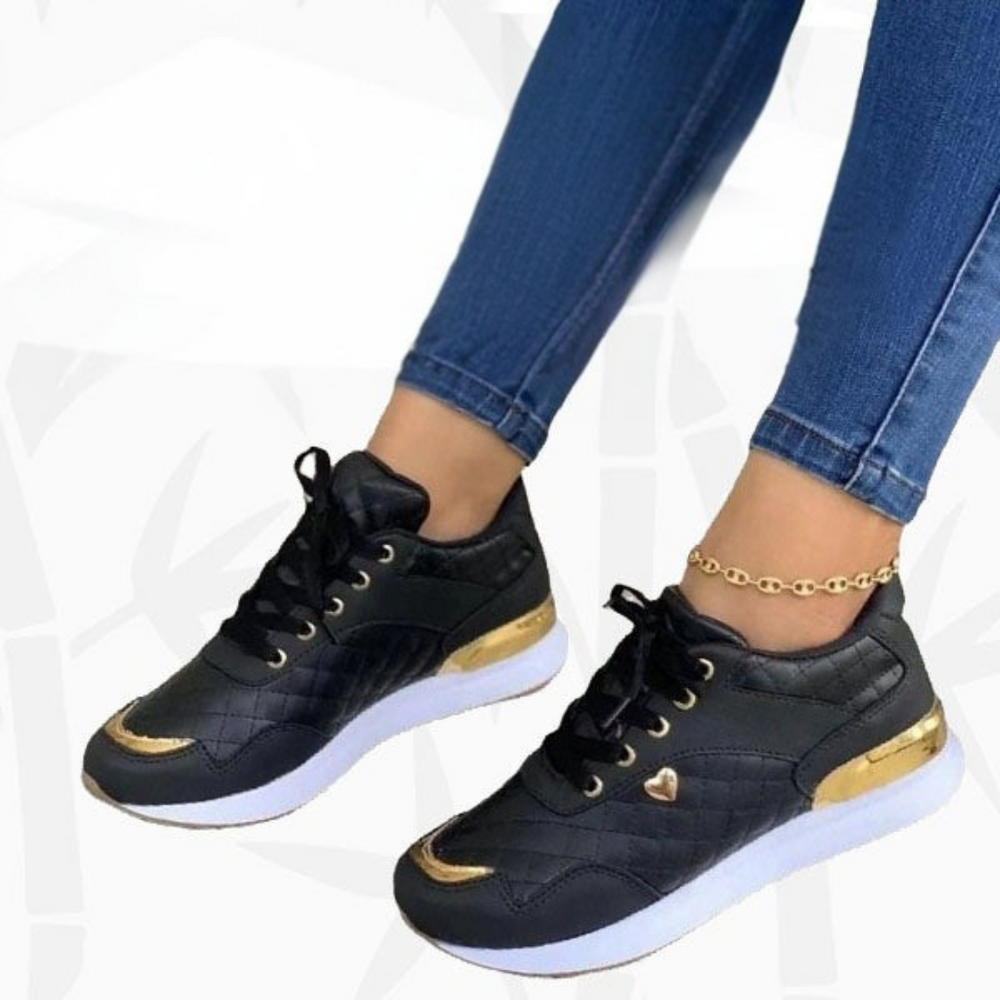 Merritt | Women's Quilted Lace-Up Sneakers
