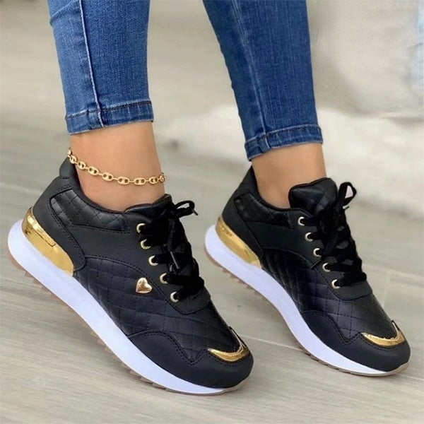 Merritt | Women's Quilted Lace-Up Sneakers