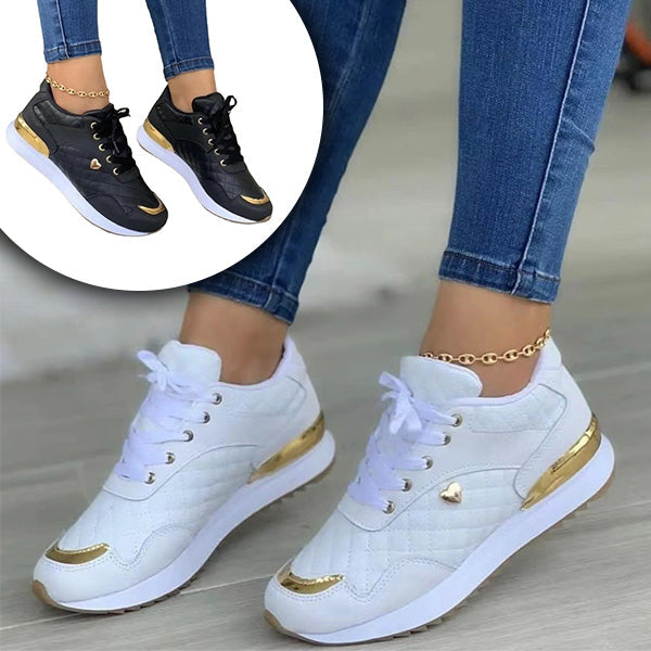 Merritt | Women's Quilted Lace-Up Sneakers