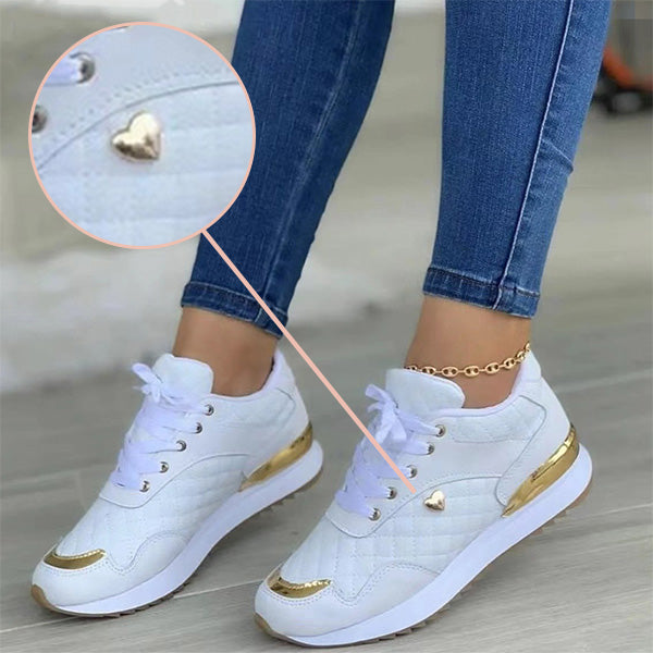 Merritt | Women's Quilted Lace-Up Sneakers
