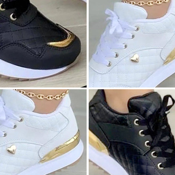 Merritt | Women's Quilted Lace-Up Sneakers