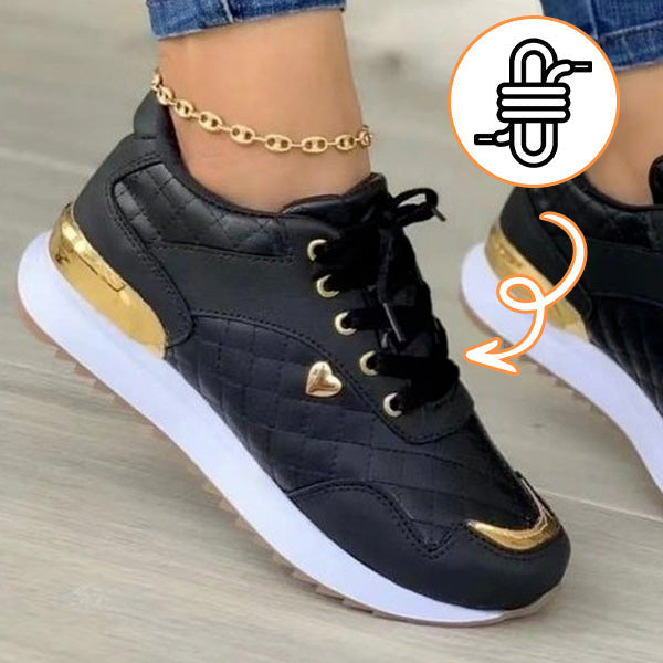 Merritt | Women's Quilted Lace-Up Sneakers
