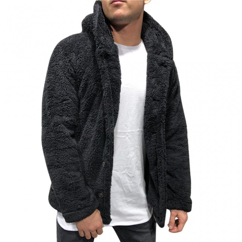 Miles | Herren-Sherpa-Fleecejacke mit Kapuze