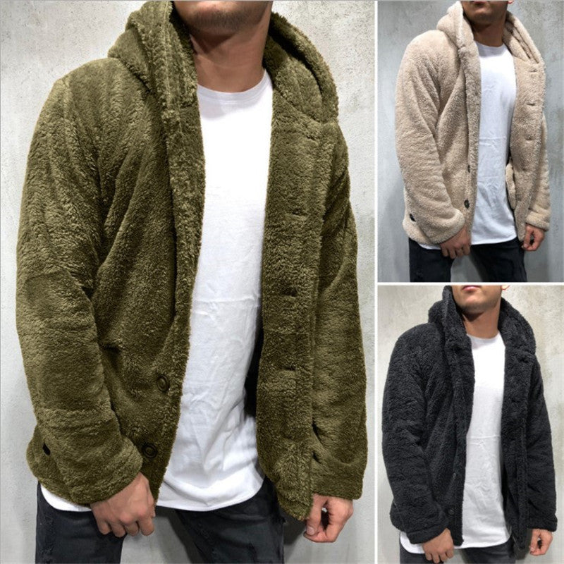 Miles | Herren-Sherpa-Fleecejacke mit Kapuze