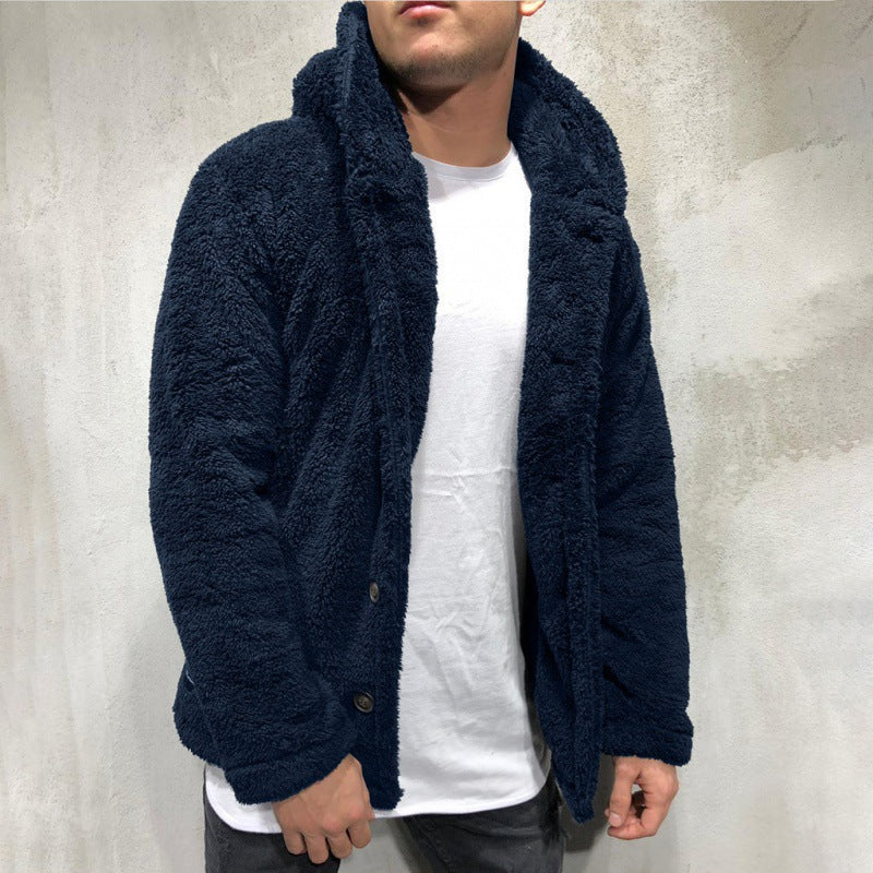 Miles | Herren-Sherpa-Fleecejacke mit Kapuze